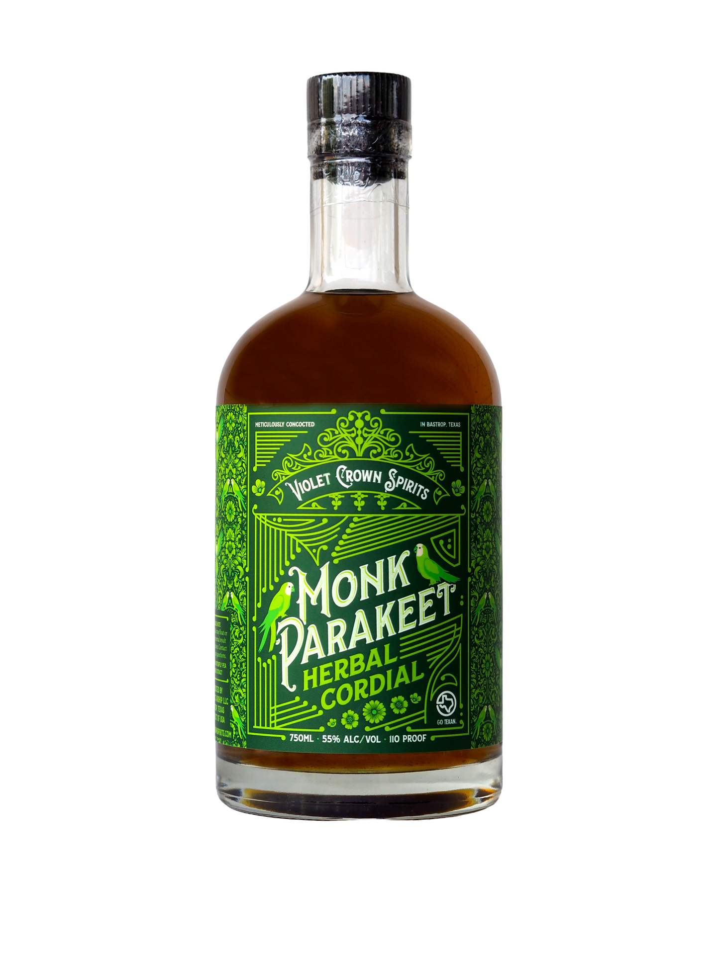 Violet Crown Monk Parakeet Herbal Cordial